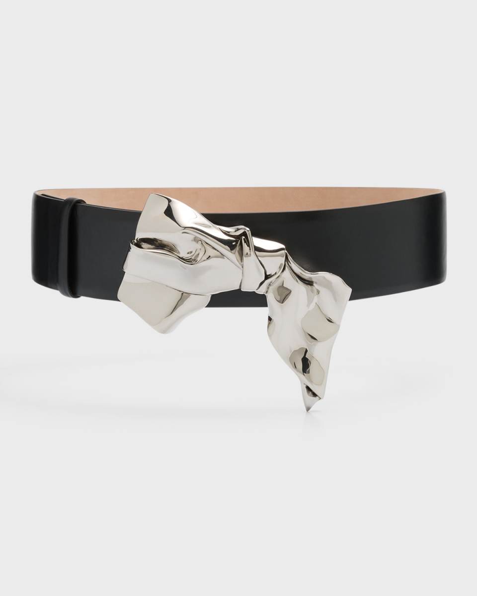The Metal Fold Leather Belt
