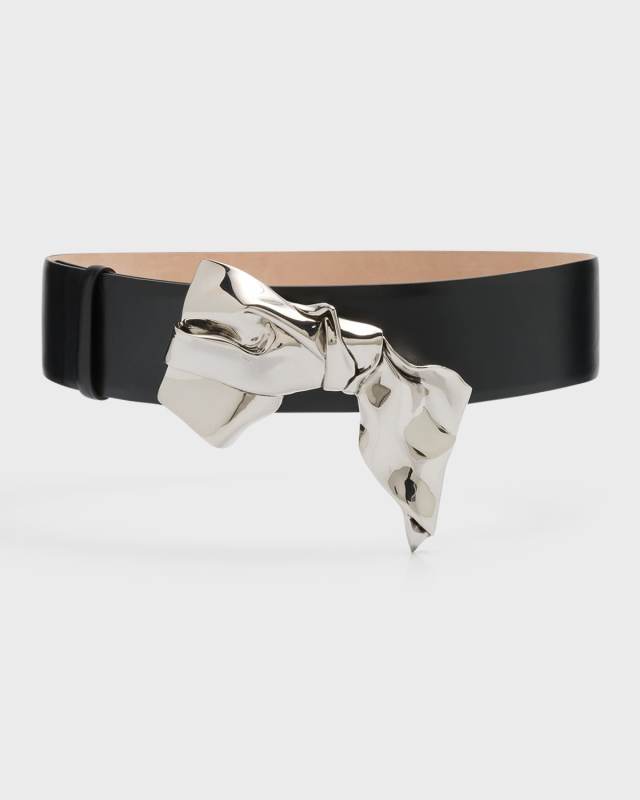 The Metal Fold Leather Belt
