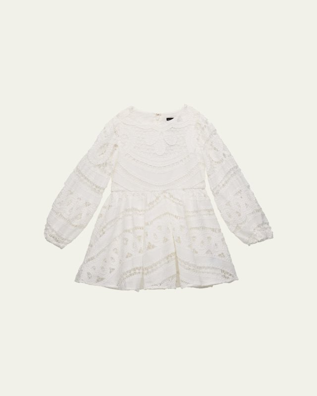 Girl's Crotchet Lace Dress, Size 6-14