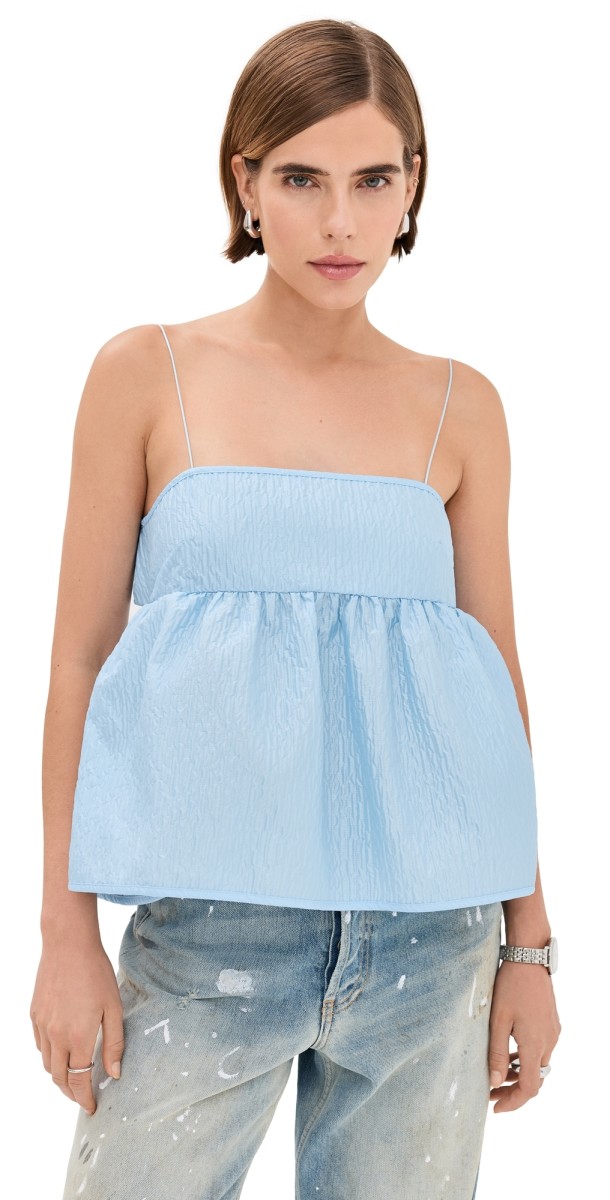 Cecilie Bahnsen Selena Top Light Blue