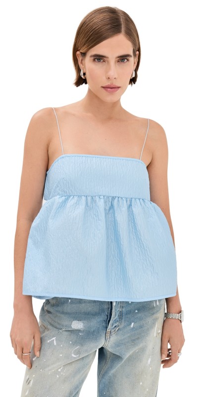 Cecilie Bahnsen Selena Top Light Blue