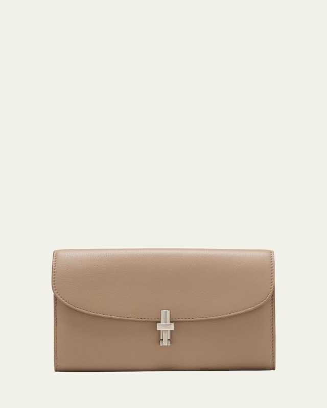 Sofia Continental Wallet in Lux Grained Calfskin
