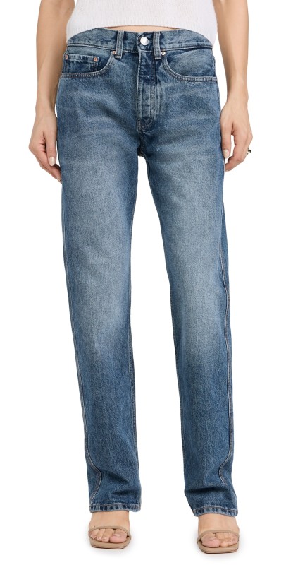 DL1961 Romie Straight Jeans: High Rise 31 Endless Sea (Vintage)