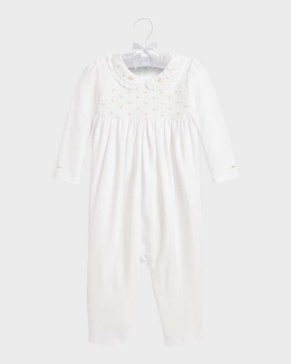 Girl's Embroidered Coverall, Size 3M-12
