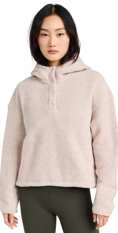 Outdoor Voices Megafleece Cropped Pullover Oatmeal
