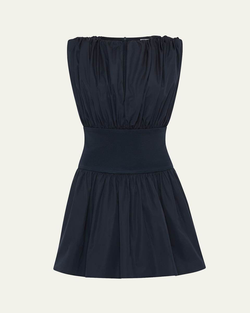 Sleeveless Gathered Mini Dress