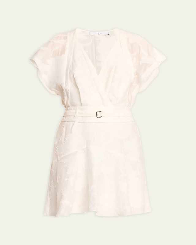 Fabiana Short-Sleeve Belted Mini Dress