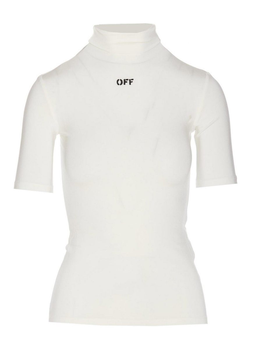 Off-White Pull Col Rond - Blanc