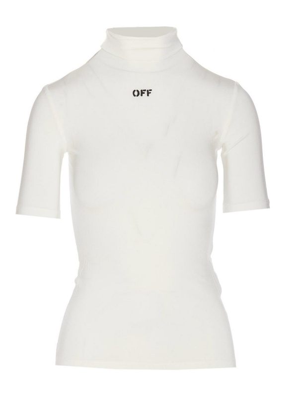 Off-White Pull Col Rond - Blanc