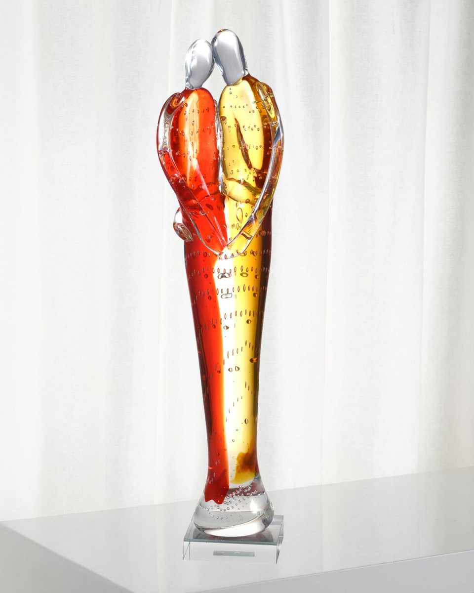 Couple Art Glass Figurine