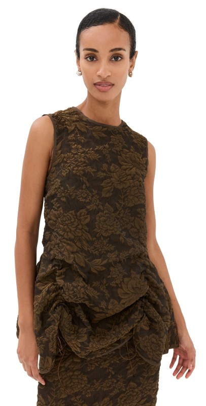 Cecilie Bahnsen Unika Top Brown