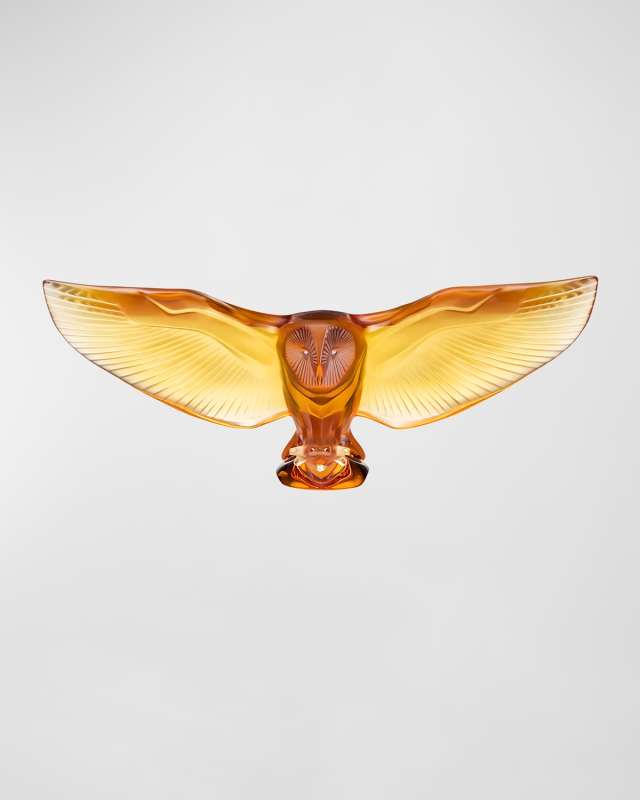 Barn Owl Sculpture, Amber