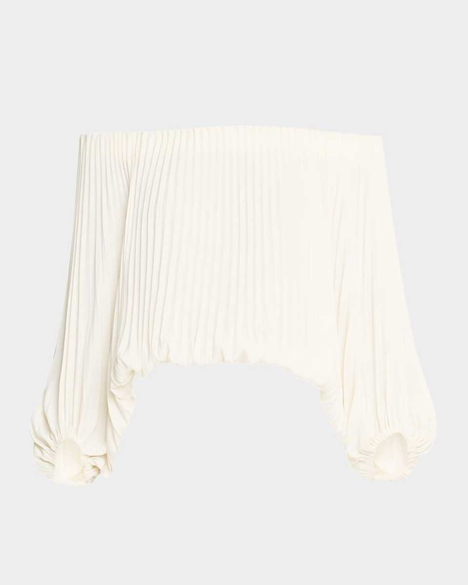 Sienna Pleated Off-The-Shoulder Top