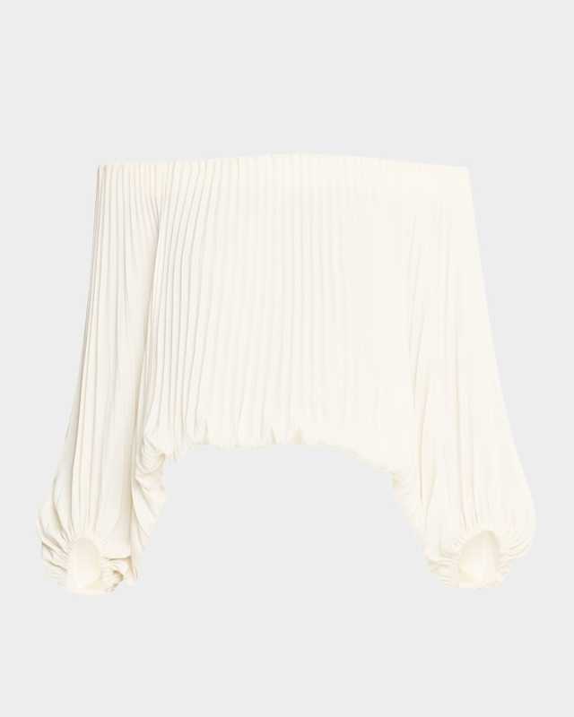 Sienna Pleated Off-The-Shoulder Top