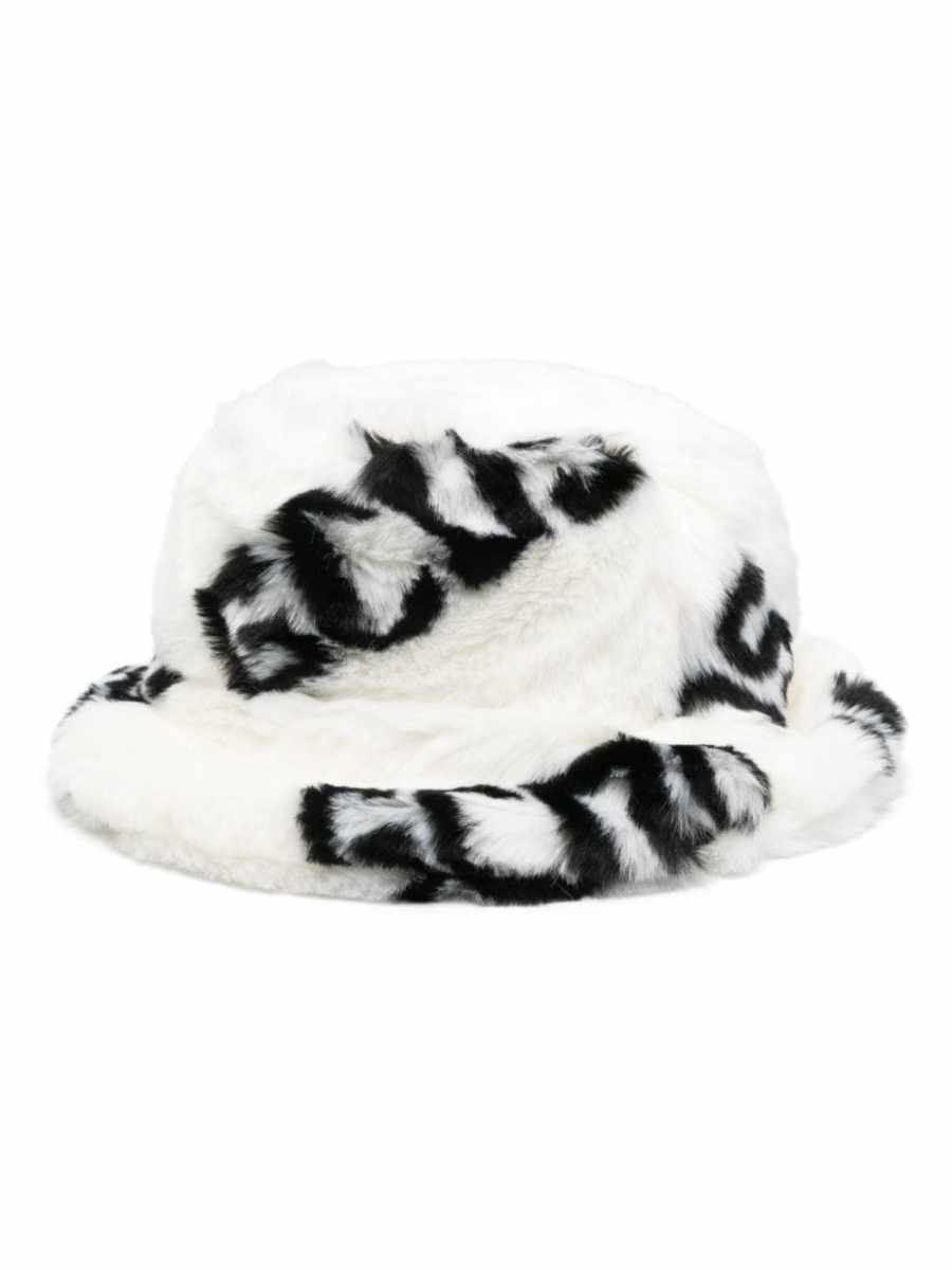 faux-fur bucket hat