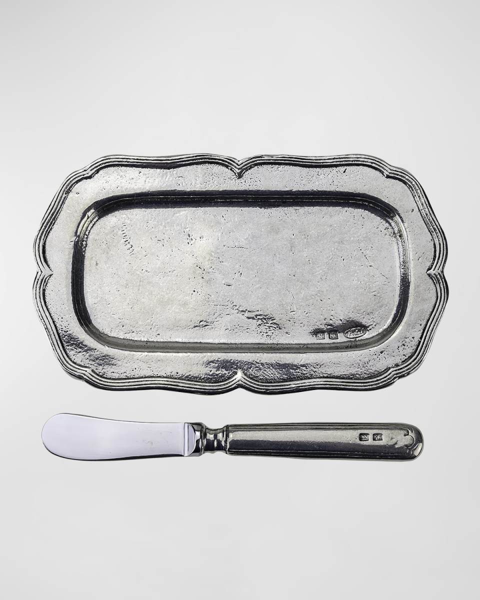 Vintage Butter Tray with Spreader