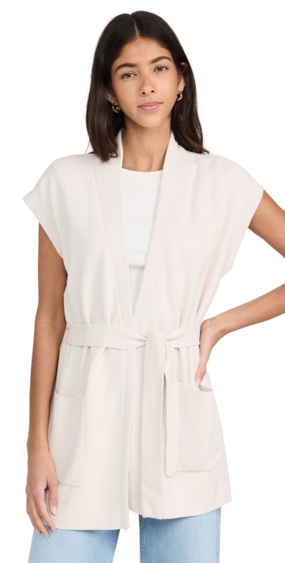 Barefoot Dreams CCUL Waist Tie Vestand Dune