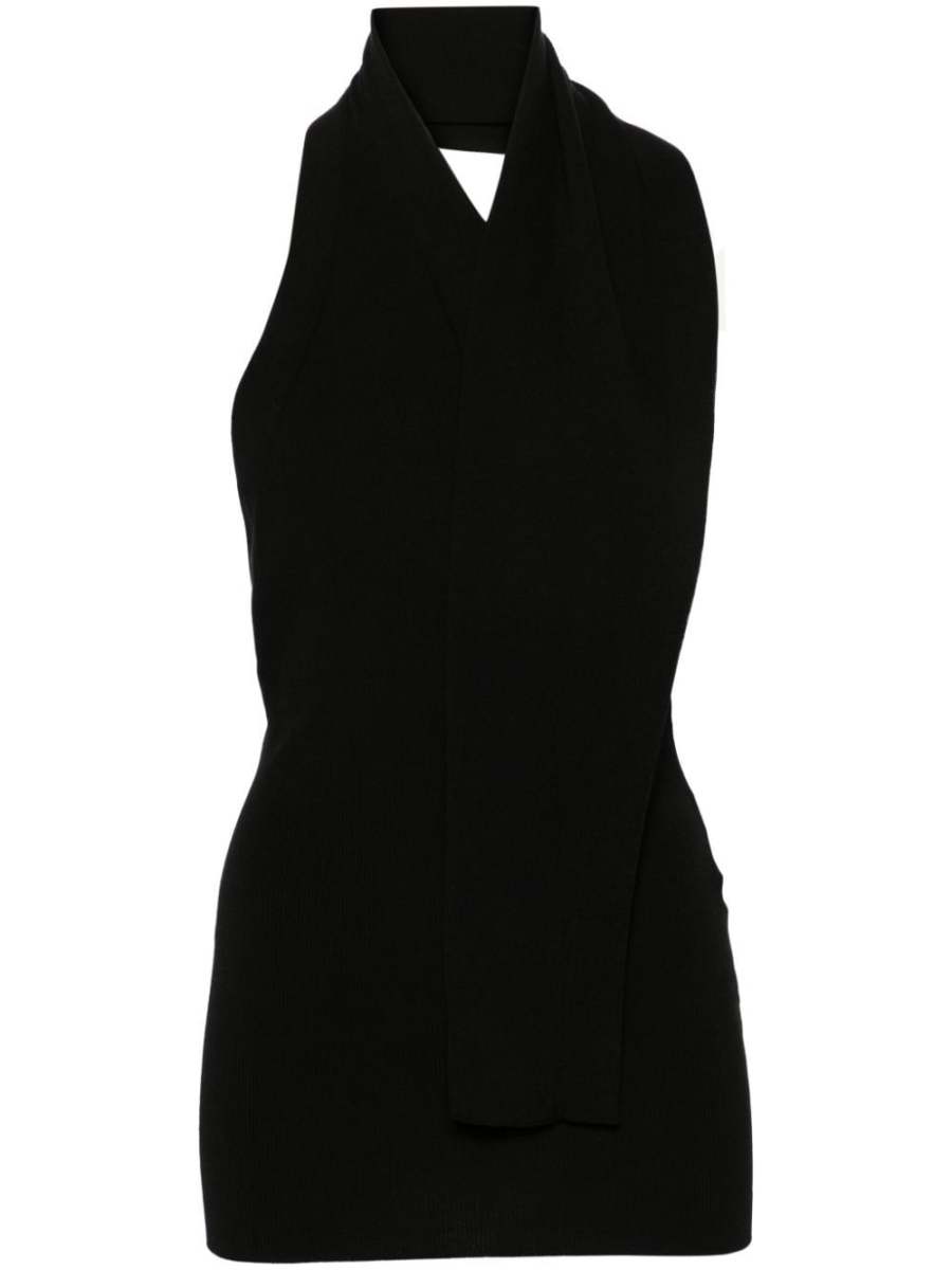halterneck knitted top