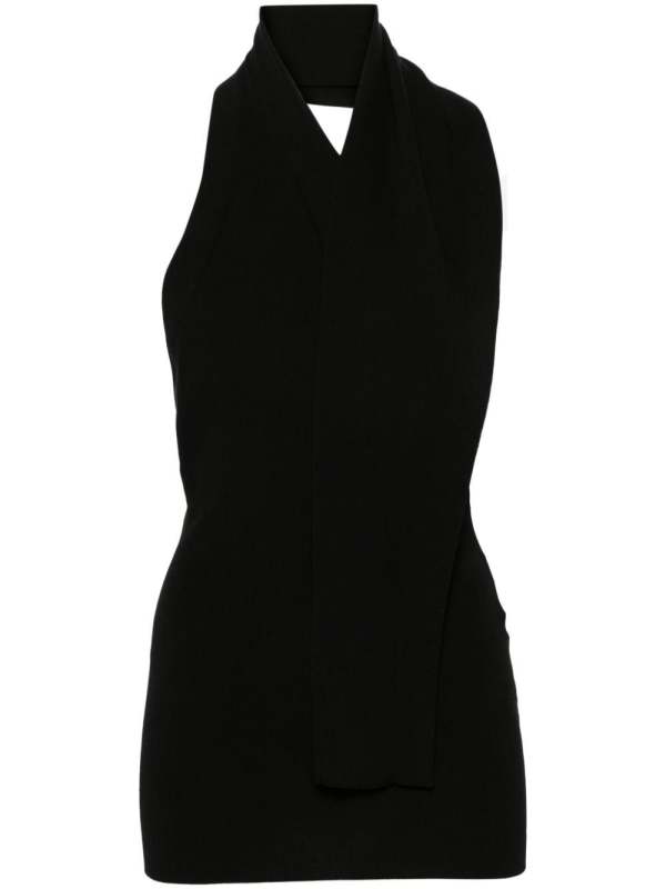 halterneck knitted top