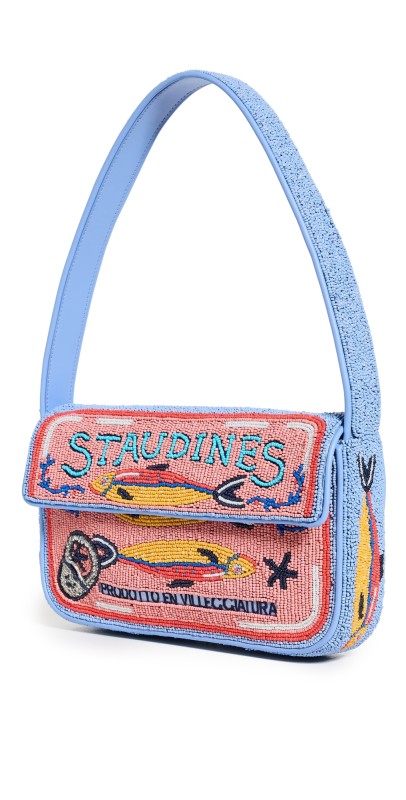 STAUD Tommy Beaded Bag Staudines Pink