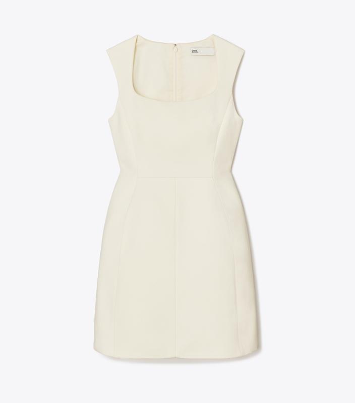 TORY BURCH DOUBLE-FACED WOOL MINIDRESS