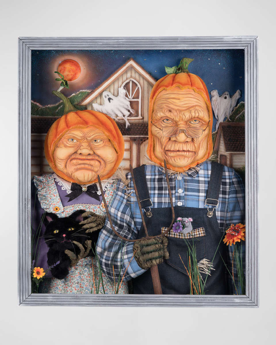 American Gothic Pumpkin Wall Piece