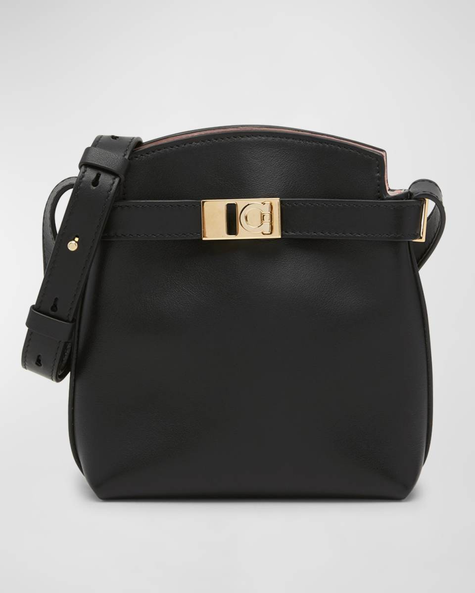 Mini Hug Bicolor Leather Crossbody Bag