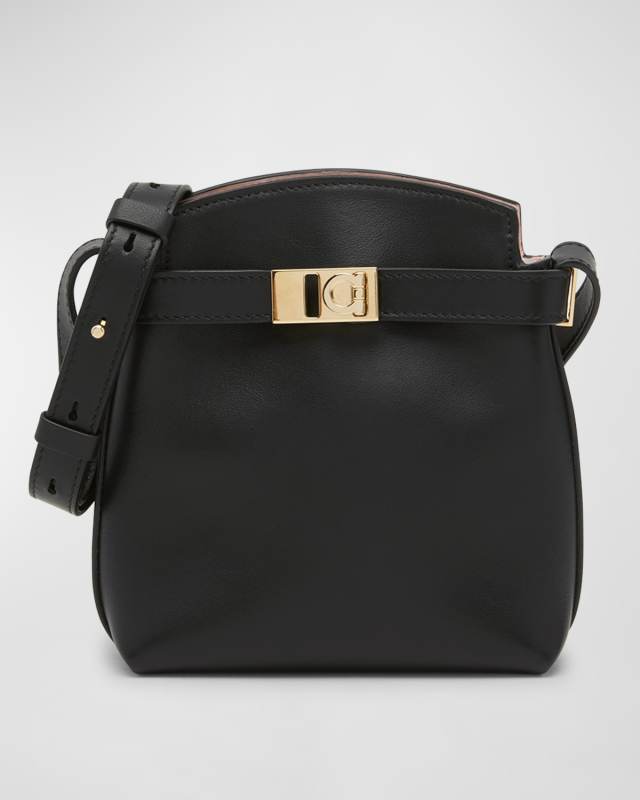 Mini Hug Bicolor Leather Crossbody Bag