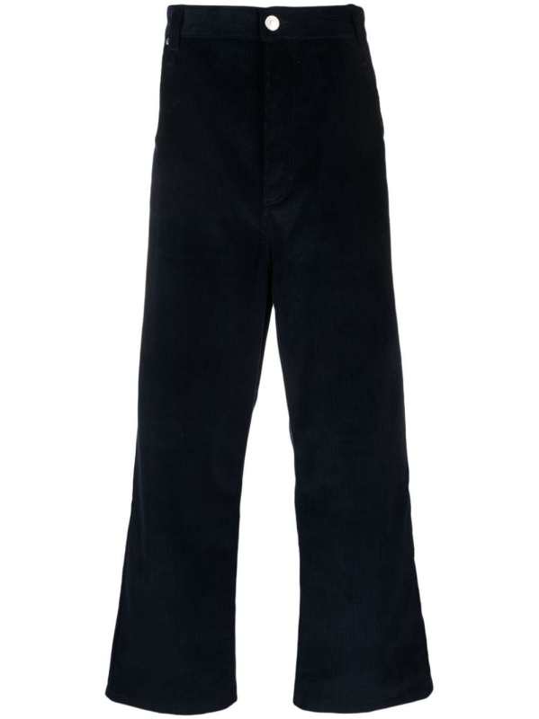 corduroy straight-leg trousers