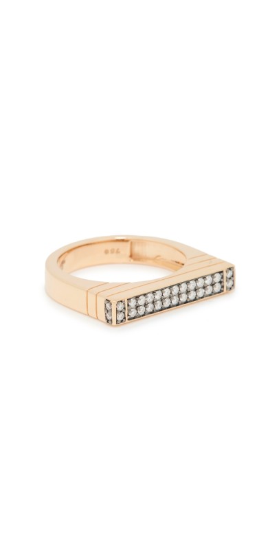 Sorellina Pave Stix Ring Yellow Gold/Diamond