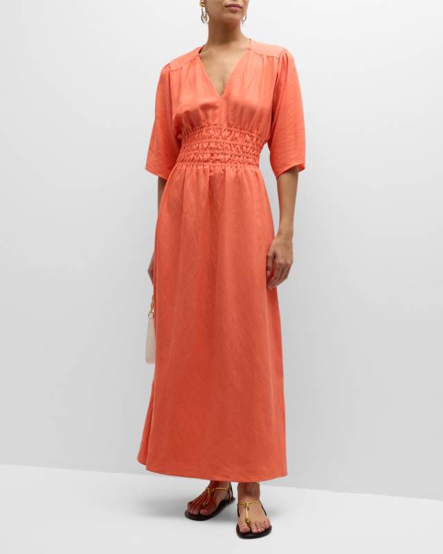 Hermona Linen Maxi Dress