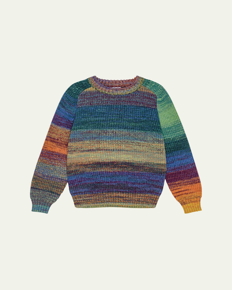 Boy's Bosse Multicolor Knitted Sweater, Size 3T