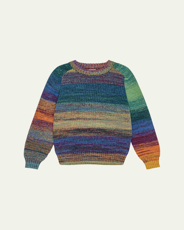 Boy's Bosse Multicolor Knitted Sweater, Size 3T
