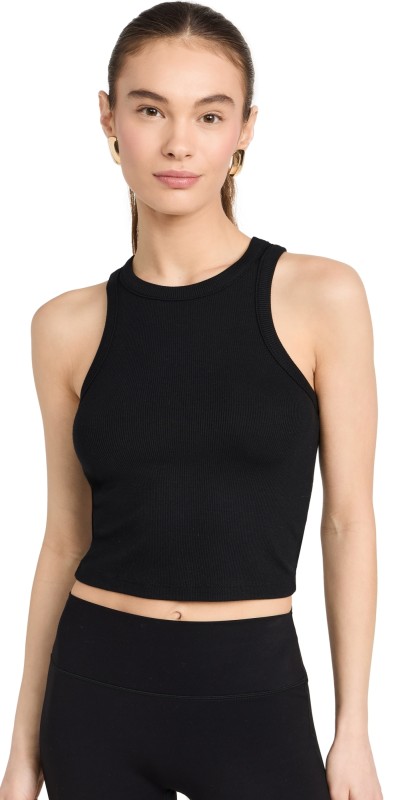 Splits59 Kiki Rib Crop Top White