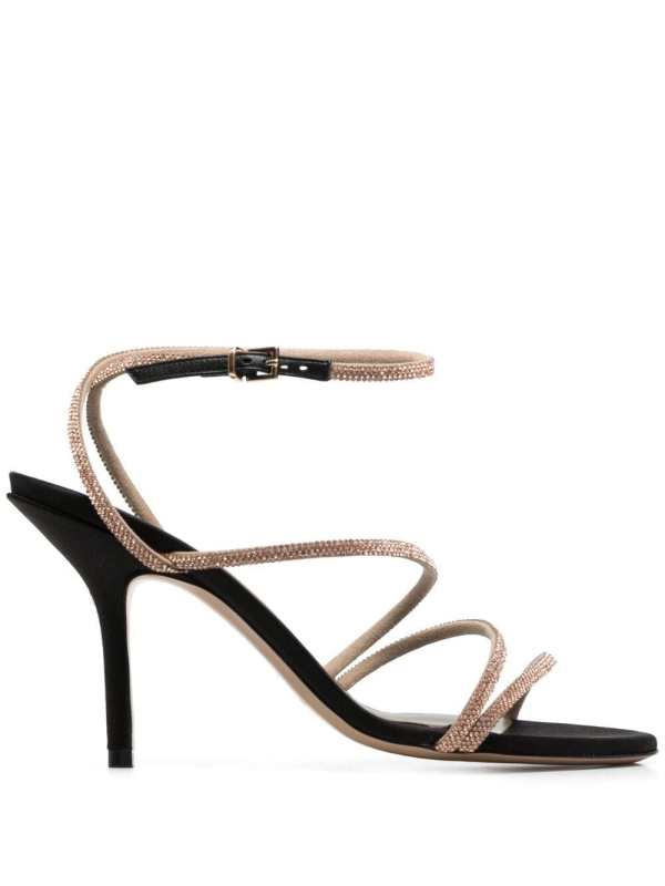 crystal-embellished high-heel sandals