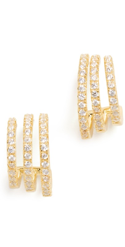 By Adina Eden Open Hoop Earrings Gold