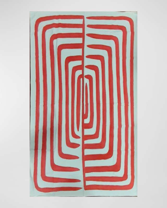 Hand-Painted Cotton Tablecloth