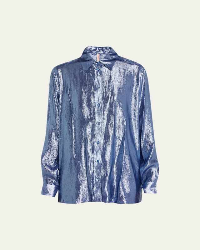 Metallic Lurex-Voile Shirt