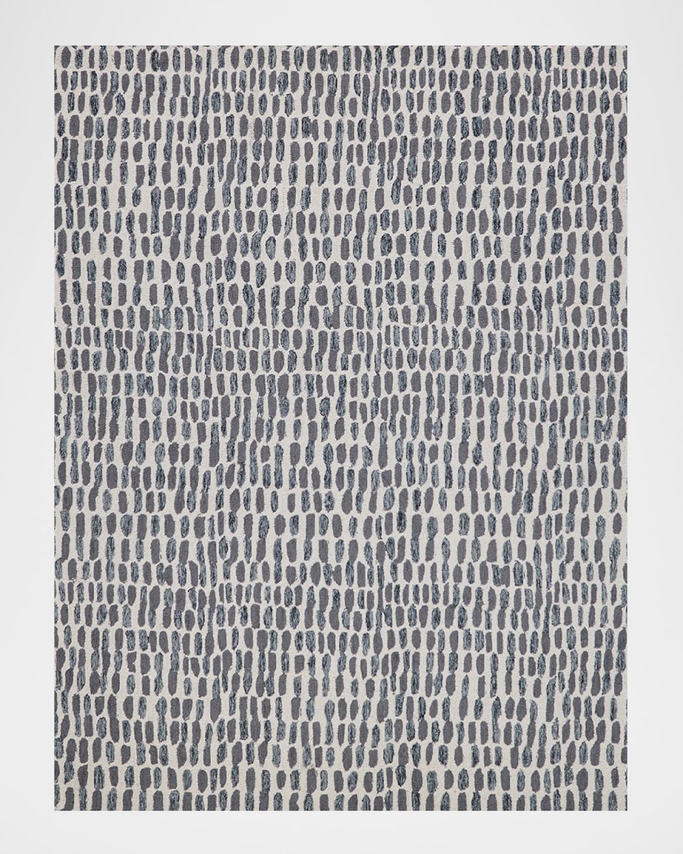 Ink Blot Hand-Tufted Black & Gray Rug, 10' x 14'