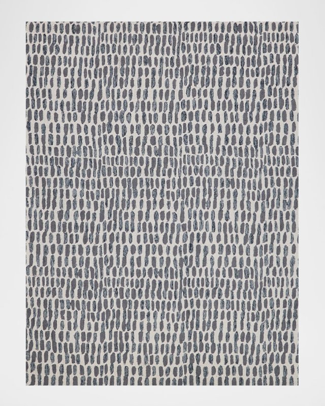 Ink Blot Hand-Tufted Black & Gray Rug, 10' x 14'