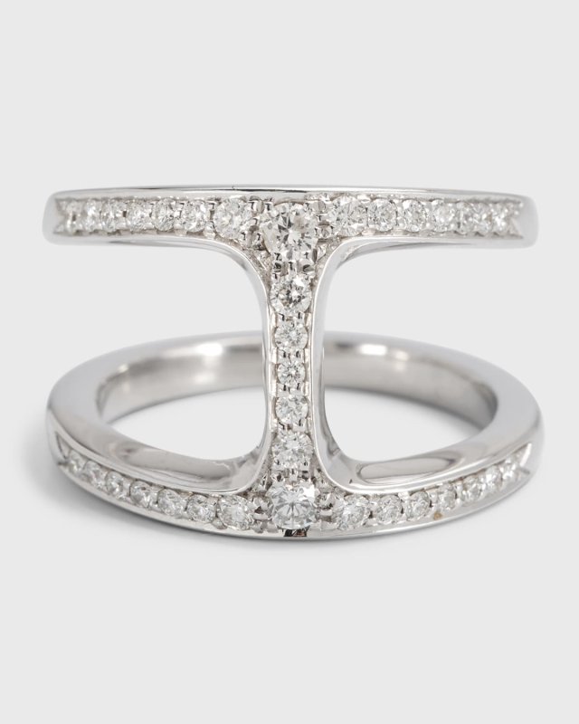 White Gold Dame Phantom Ring with Diamonds
