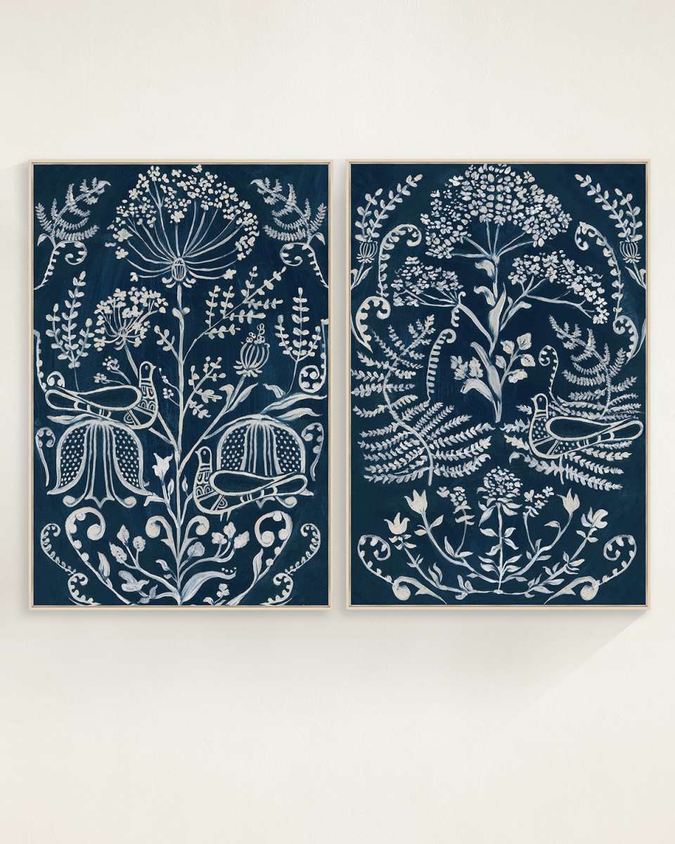 "In the Garden of Dreams" Framed Giclees by Jacob Lincoln, 25" x 37" - Set of 2