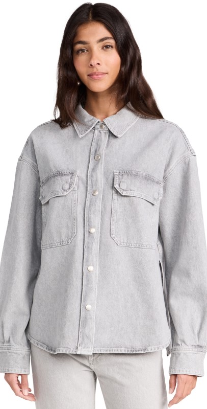 AGOLDE Gwen Slice Shirt Rain