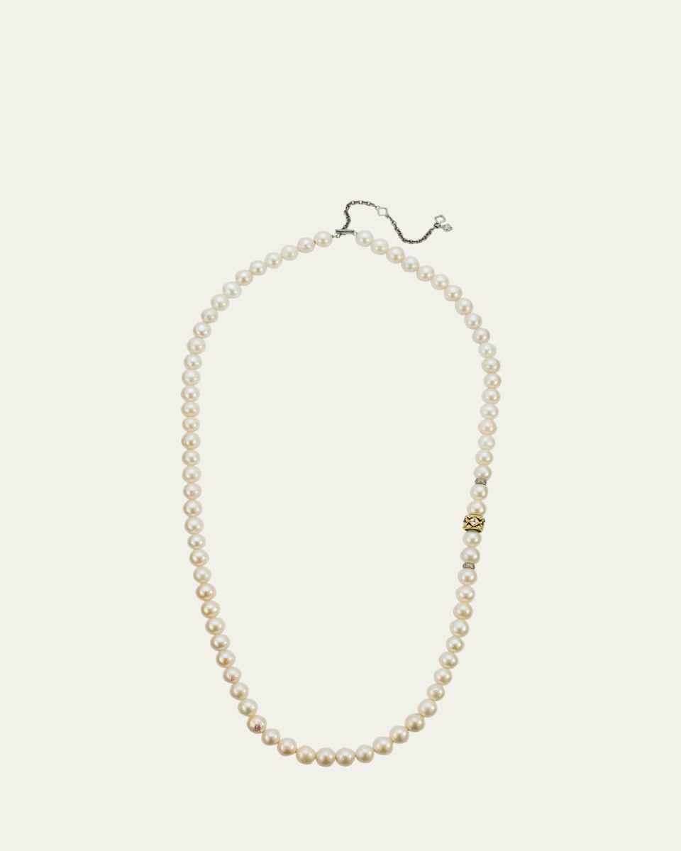 Pearl Beaded Necklace, 30-34"L