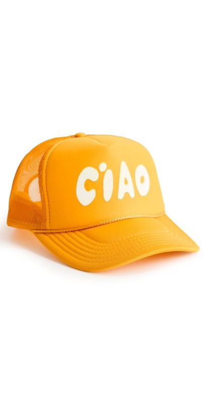 Clare V. Trucker Hat Marigold w/ Cream