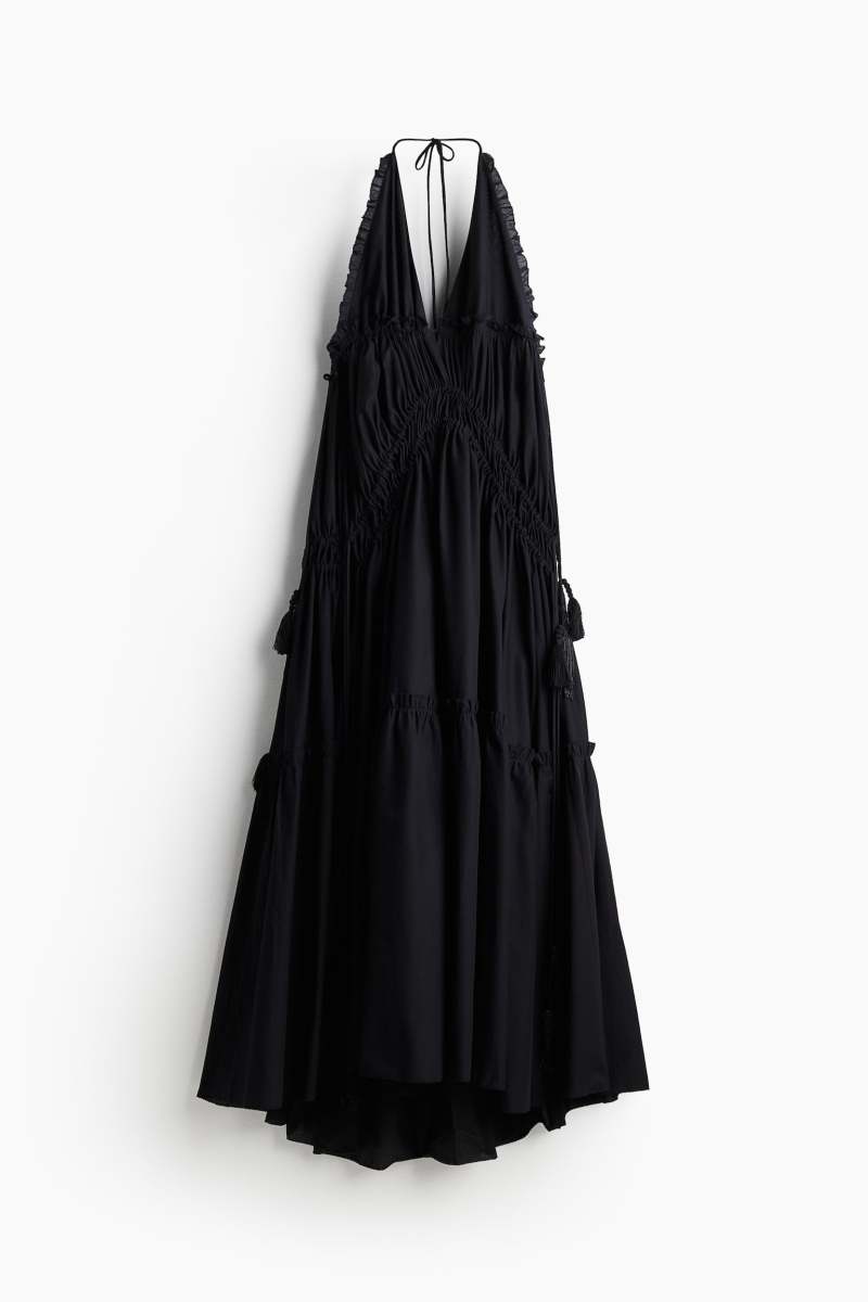 H&M Drawstring-detail halterneck dress