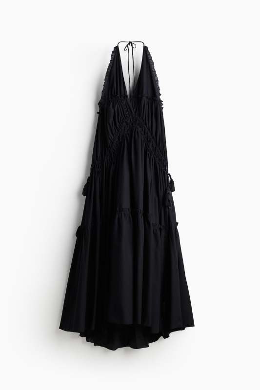 H&M Drawstring-detail halterneck dress