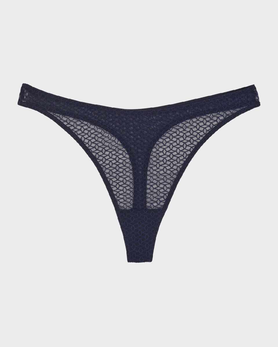 Kaleidoscope Embroidered High-Rise Thong