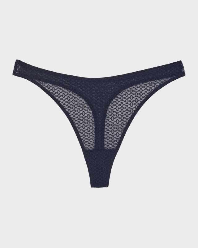 Kaleidoscope Embroidered High-Rise Thong