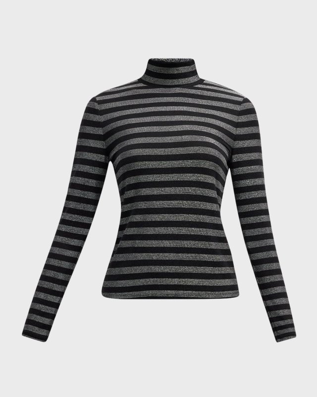Nate Stripe Turtleneck Top